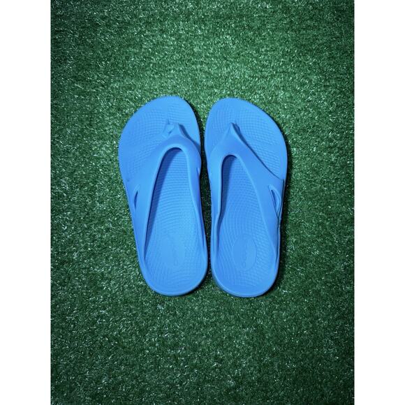 OOFOS OOlala Sandal Blue Recovery Shoes Flip Flops Mens Size 8 / Womens Size 10 - Picture 6 of 9